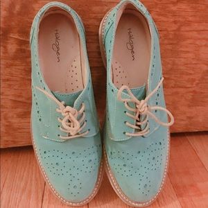 Teal halogen shoes